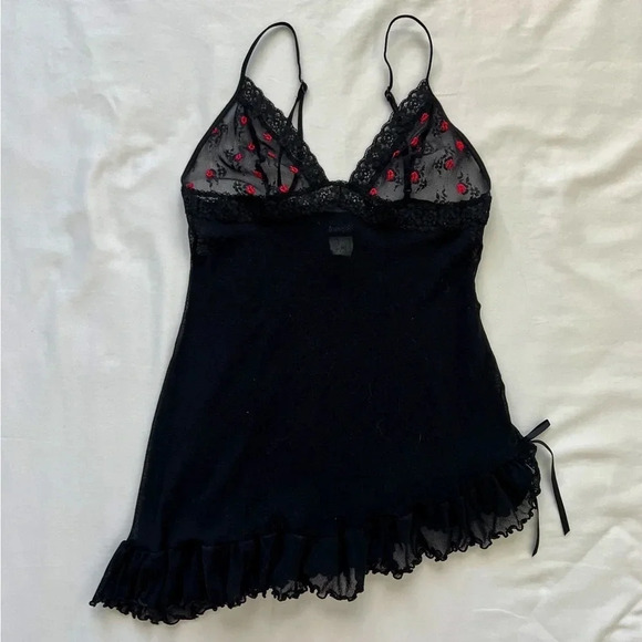 Vintage Y2K Frederick’s Of Hollywood Mini Slip Dress Chemise - Picture 2 of 6